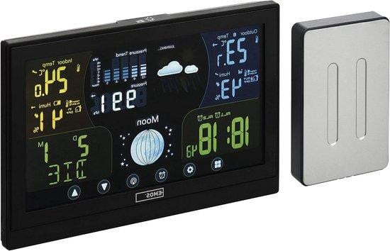Emos Draadloos Weerstation met Touchscreen Kleurendisplay en 100m Bereik - Zwart