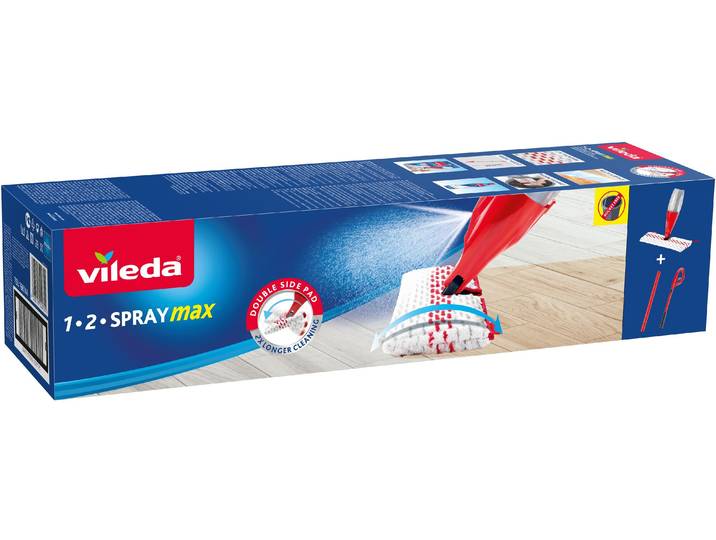 VILEDA Sprühwischer Spray Max , rot (rot, weiß, weiß), Sprühwischer, Sprühfunktion, Sprühwischer