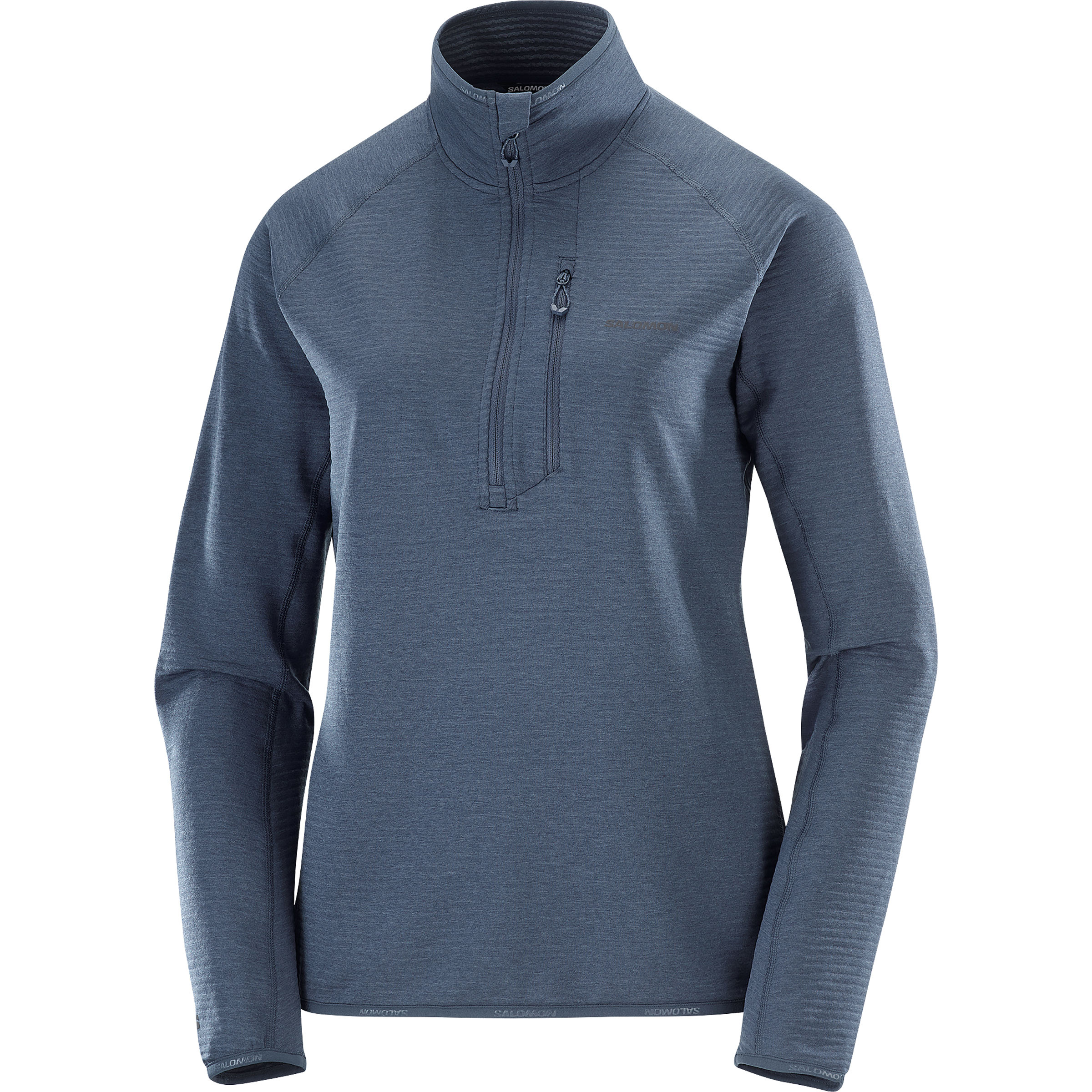 Salomon Essential Lightwarm HZ Damen Pullover blau Größe S Trekking Atmungsaktiv