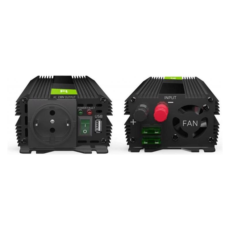 GreenCell Car Power Inverter Converter 24V to 230V 500W/1000W with USB (INVGC04)