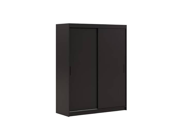 Margaret Hadas24 Kleiderschrank IGA, Organizer, Mehrzweckschrank, Schwebetürenschrank, Garderobenschrank, Kleiderstange, Kleiderständer, Schrank, Schwebetürenschrank (schwarz, 120 cm)