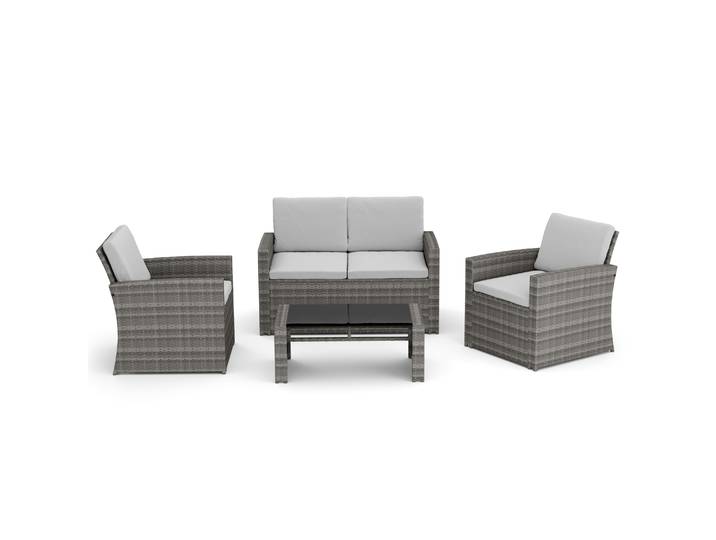 Gartenset Rattan MILENA grau