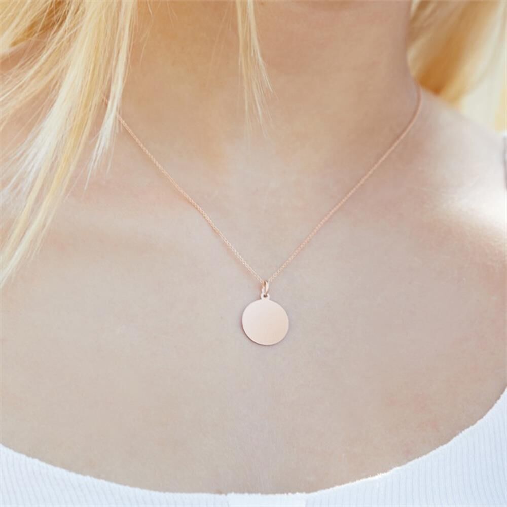 Unique Anhänger aus rosévergoldetem Sterlingsilber gravierbar rosé