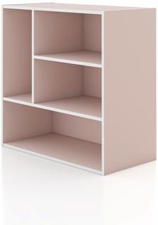 Denhour DH BASIC Modern Stackable Storage Organizer Bookcase with Doors
