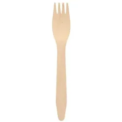 Papstar 25 Gabeln, Holz "pure" 16,5 cm