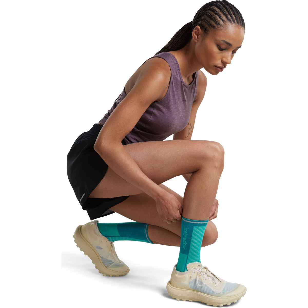 Icebreaker W Mer Run+ Ultralight Crew fresh/tidal teal (IB0OX) M 0A56VMIB0OX-M