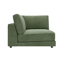 Jette Home Element Ecke in Cord Modulsofa Sila ¦ grün ¦ Maße (cm): B: 120 H: 85 T: 125.0