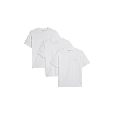 T-Shirt MARC O'POLO, Herren, Gr. XXL, weiß, Single Jersey, Obermaterial: 100% Baumwolle, Rundhals, Shirts T-Shirt, Dreierpack, regular fit aus reiner Bio-Baumwolle