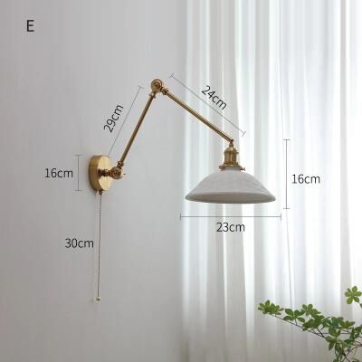 Inspired Living IWHD Nordic Ceramic LED Wall Lamp Modern Pull Chain LED Wall Sconce 4W (Max 100W) For Bedroom & Bathroom a