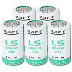 5x SAFT Lithium Batterie Baby C LS 26500 PLUS 3,6V 8,5Ah Lithium-Thionylchlorid