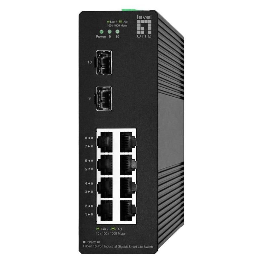 LevelOne Switch 10x GE IGS-2110 2xSFP, 8xRJ45 Ports sw (10 Ports) (IGS-2110)