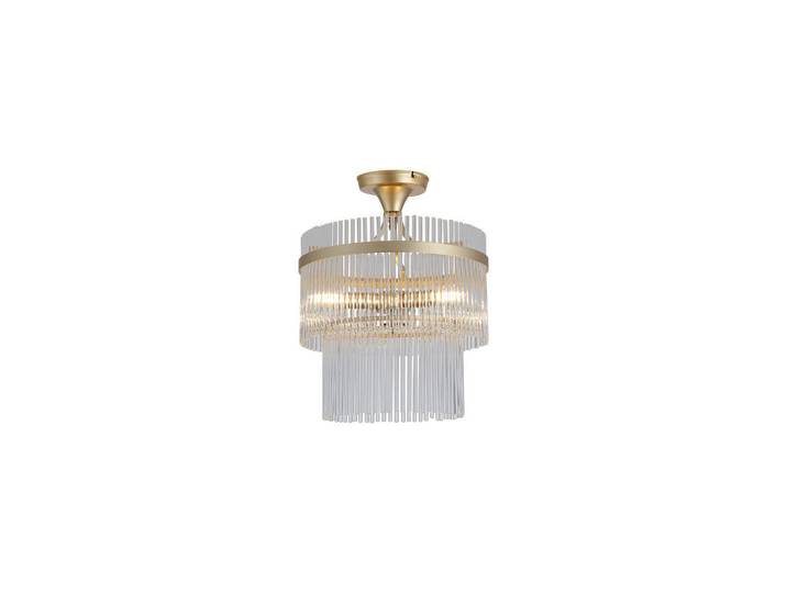 Deckenleuchte Lara, Klar, Goldfarben, Metall, Glas, 44 cm, Europäischer Sicherheitsstandard, Lampen & Leuchten, Innenbeleuchtung, Deckenleuchten, Deckenleuchten