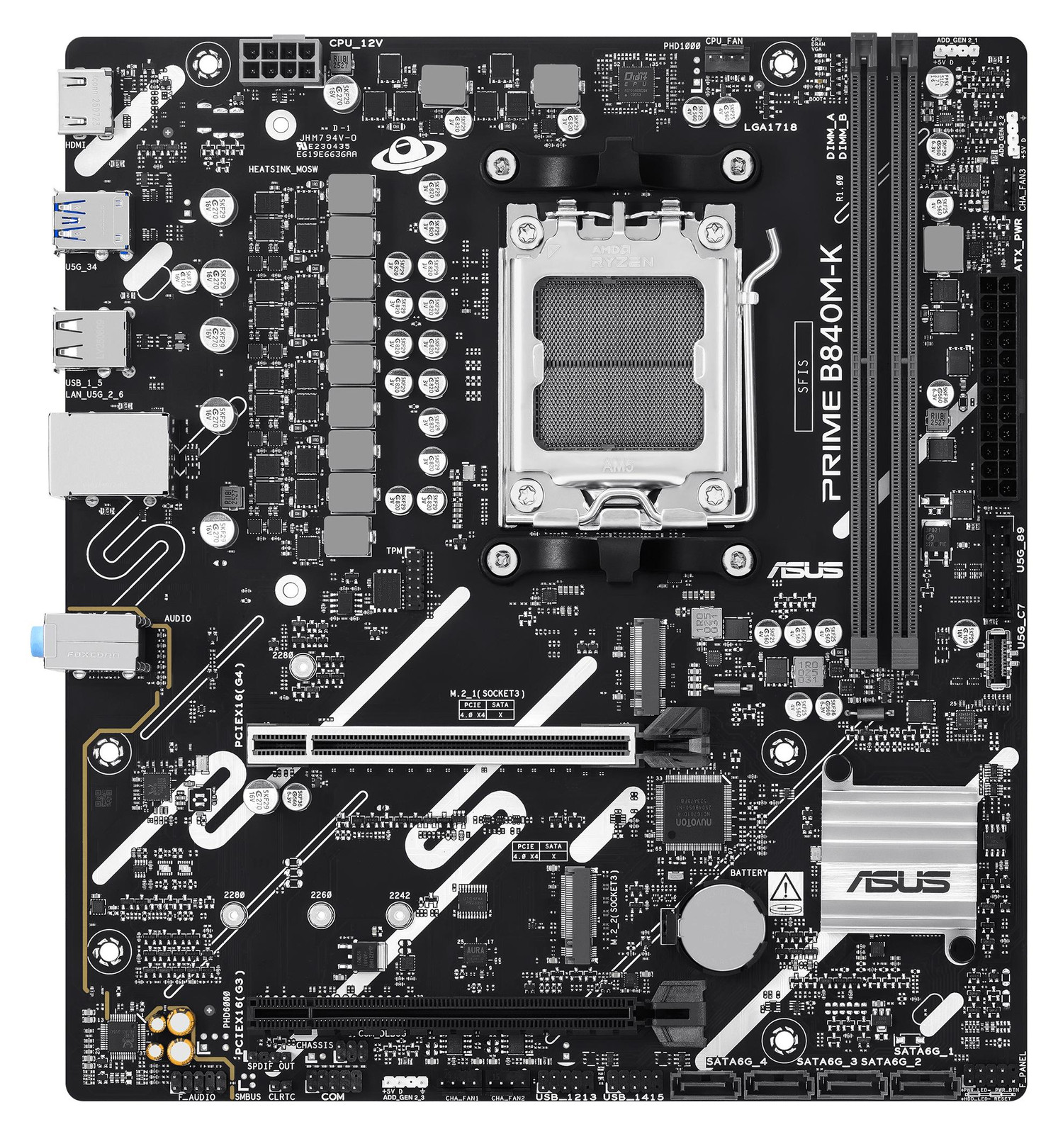 ASUS PRIME B840M-K AMD B840 Socket AM5 micro ATX moederbord