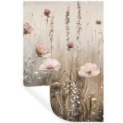WANDTATTOO Blumen - Rosa - Modern - Beige Wandaufkleber 80x120 cm
