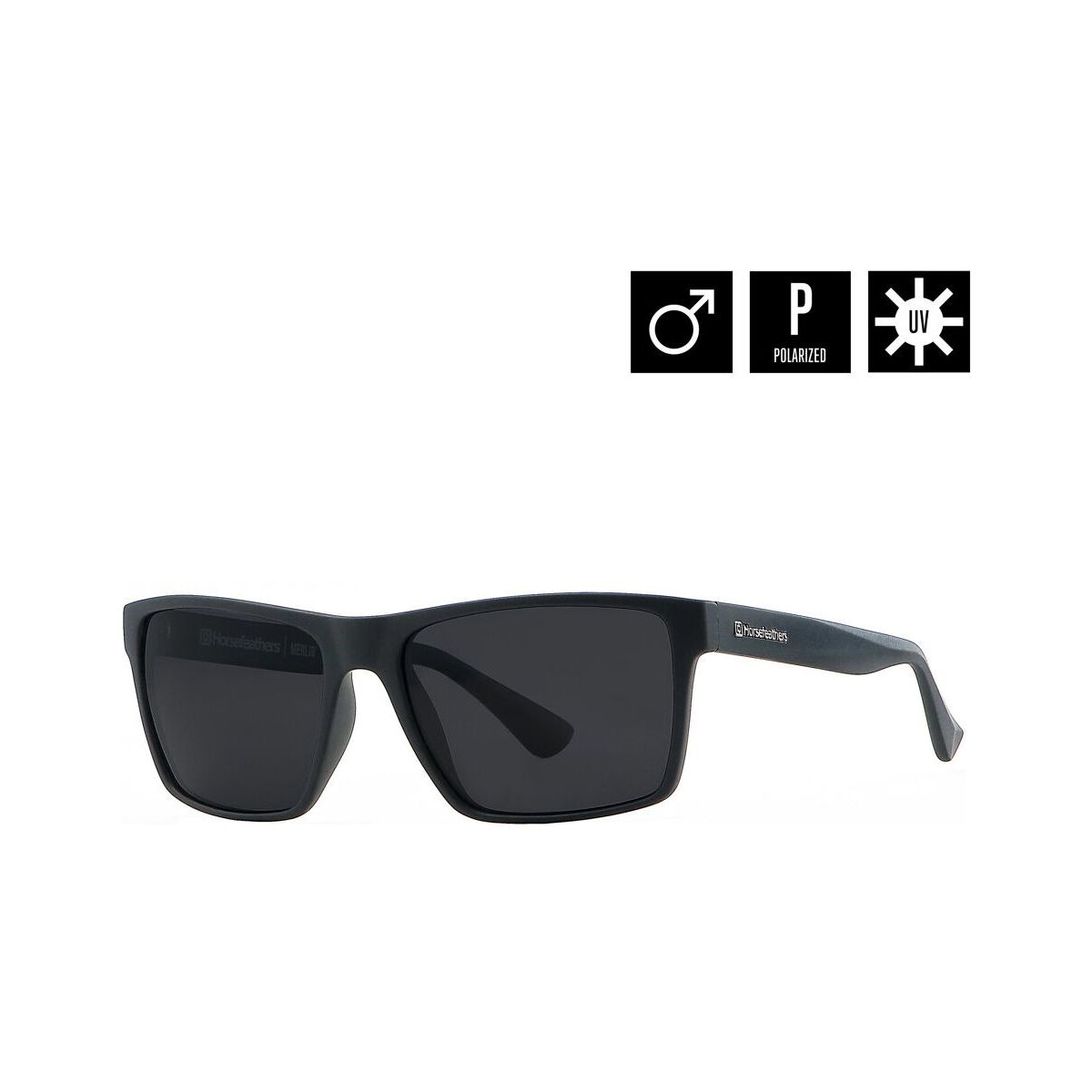 Horsefeathers Merlin Sunglasses matt black/gray AM044D-matt black-gray
