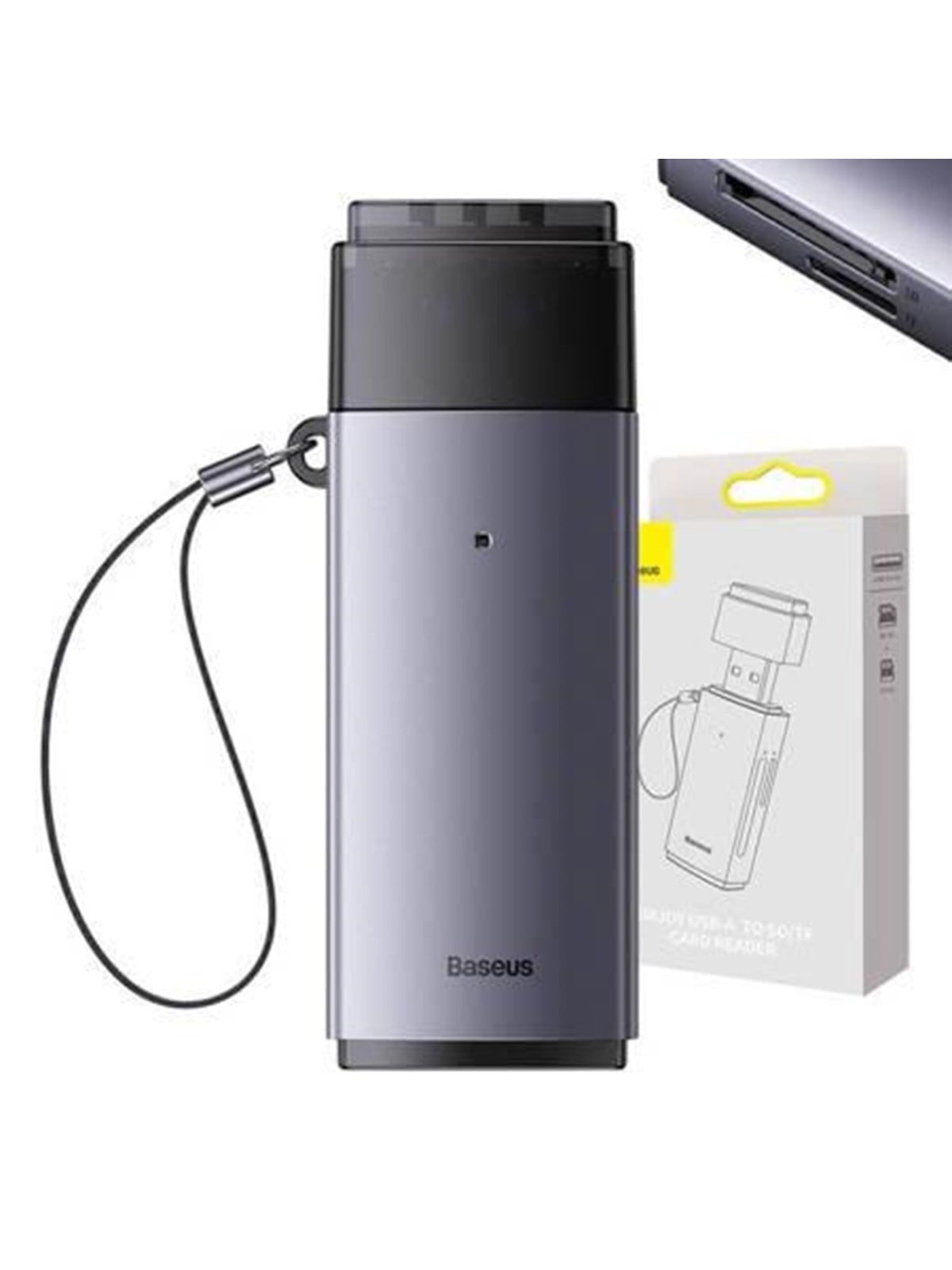 Baseus Lite Series SD/TF memory card reader USB (gray) - USB-Stick