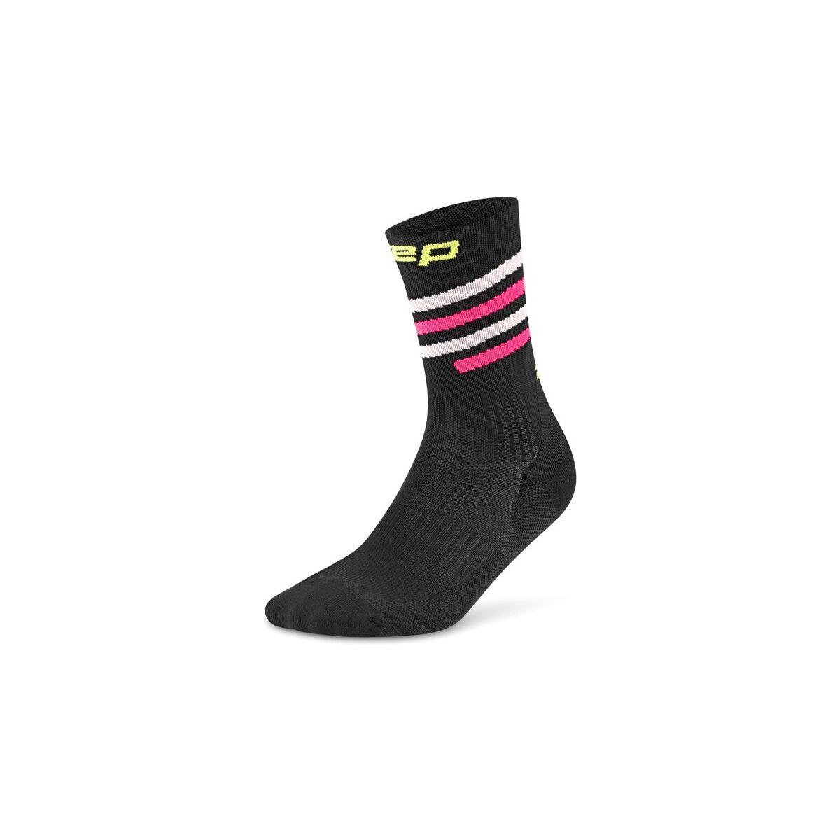 CEP Run edt. Spiral Socks, Mid Cut, Women black/pink&lime (A30) II WPEC3M2