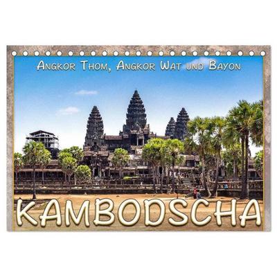 Kambodscha, Angkor Thom, Angkor Wat und Bayon (Tischkalender 2027 DIN A5 quer), CALVENDO Monatskalender