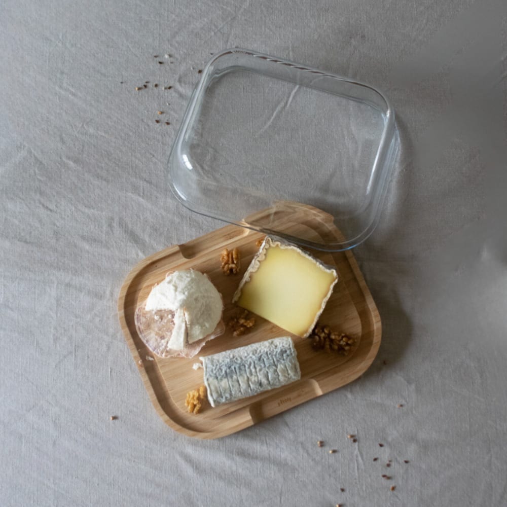 Pebbly Boîte à fromage Beige 27x22x10cm