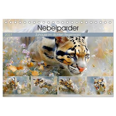 Nebelparder. Zuhause im dichten Regenwald (Tischkalender 2027 DIN A5 quer), CALVENDO Monatskalender