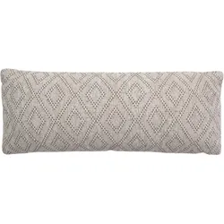 byRoom Längliches Kissen mit Harlekinmuster, 85 x 35cm, beige
