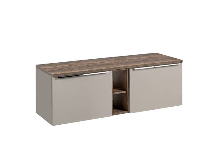 Meuble sous-vasque 140cm 2 niches Éros Taupe