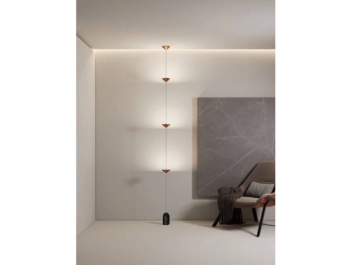 Lampe de sol en forme de sablier, luminaire suspendu, lumière d'ambiance dorée de luxe, salon, bord du canapé, chevet minimaliste, lumière neutre