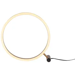 Tischlampe Tischleuchte Nachttischlampe Touchdimmer Ring Design messing D 28 cm