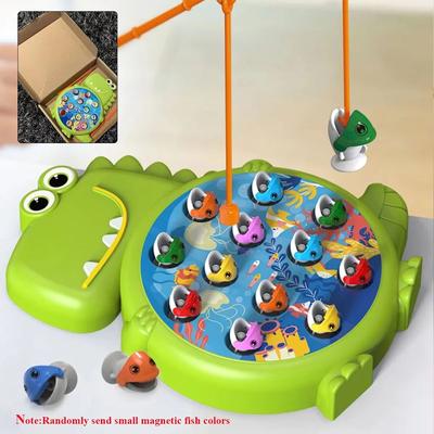 Inspired Finds Dinosaur Magnetic Fishing Game Toy For Toddlers Montessori Learning Kids Rod Game blue Fishing