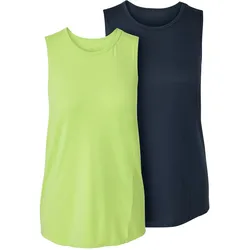 Tchibo - 2 Sport-Tops - Damen - Gr. L - dunkelblau