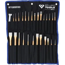 BRILLIANT TOOLS Meißel und Durchtreiber-Satz 28tlg. - BT085030