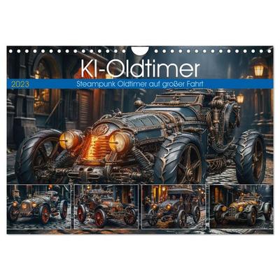 KI-Oldtimer (Wandkalender 2026 DIN A4 quer), CALVENDO Monatskalender