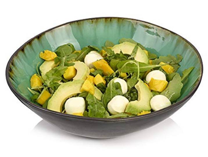 Sänger Salatschale Palm Beach aus Steingut, Salat Teller