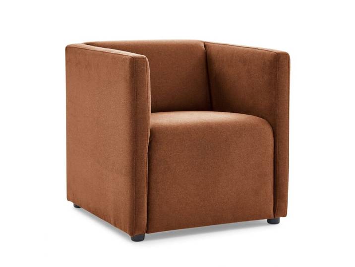Calizza Interiors Grivola Sessel - Flachgewebe Eco-Soil 96 haselnuss Modern, Zeitlos