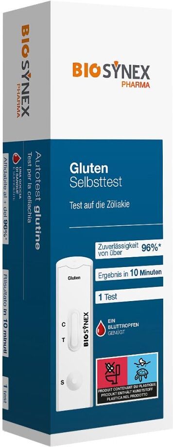 Biosynex Gluten + Zöliakie Selbsttest 10 Minuten Blut 1stk