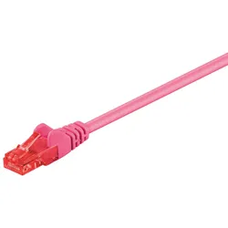 CAT 6 Netzwerkkabel, U/UTP, magenta - Länge: 1,0 m