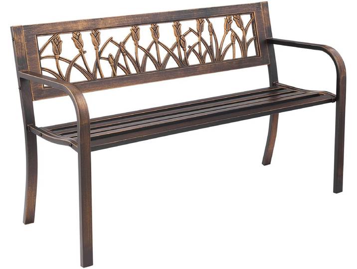 VEVOR Tuinbank Patiobank Balkonbank 127CM Metalen Frame Antiek Brons