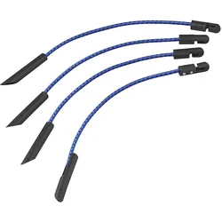 Set mit vier ProPlus 342180 Planenclips, flexible Multifunktionsschnüre, 280 mm