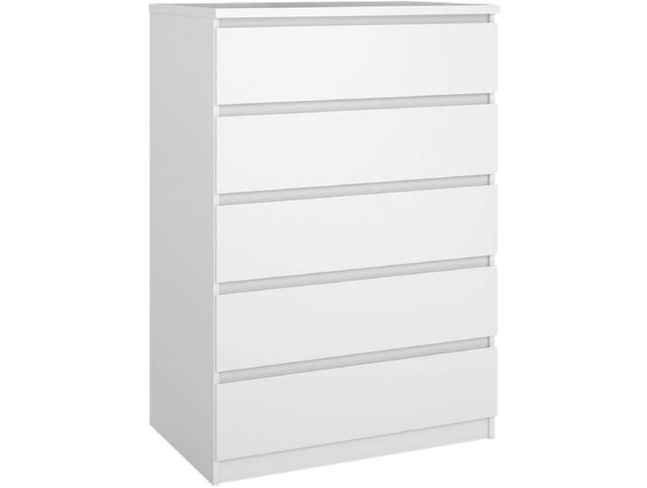 Kommode NAIA 5 Schubladen 50x77x111.3cm weiss lackiert