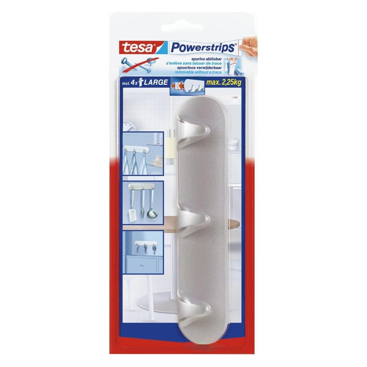 tesa Powerstrips Hakenleiste 3er-Haken (58095-00000-20)