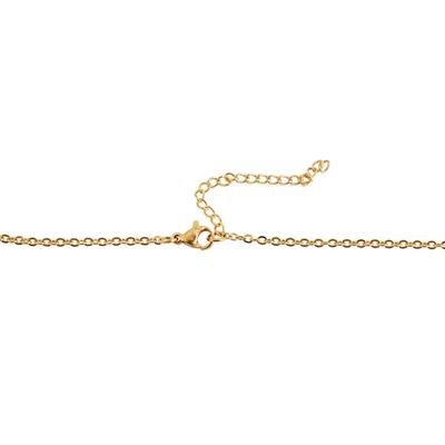 Kette ohne Anhänger ADELIA´S "Halskette mit Anhänger – Medaillon aus Edelstahl", gold, Halsketten, Damen, 43cm, Edelstahl, Perfekt als Geschenk zum einfach so