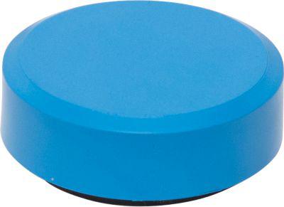 MAUL Magnet MAULpro Recycling, rund, mit Facetterand, Haftkraft bis 0,6 kg, Ø 29 mm, 85 % Recycling-Kunststoff lackiert, blau, 20 Stück