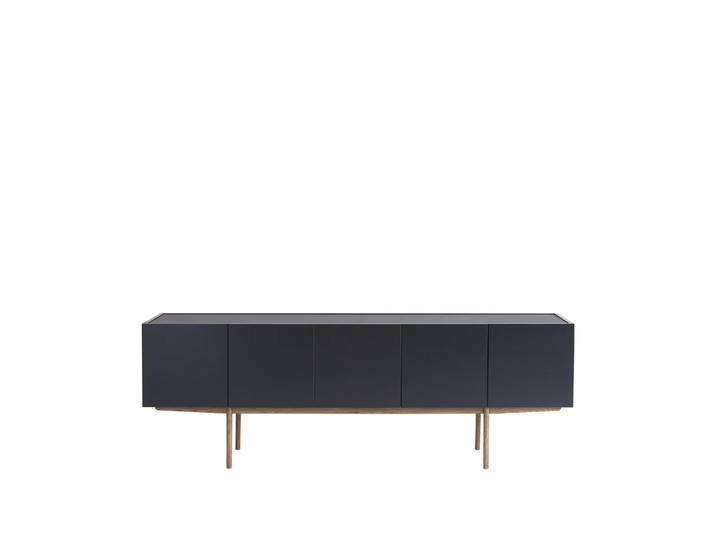 Asplund Luc Deluxe 200 Sideboard Char grey, Bein p4, Kalkstein