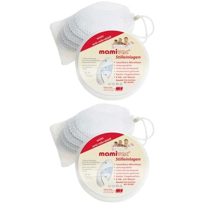 Mamivac Stilleinlagen Microfaser anti-mikrobiell 2x 2x6 St Kompressen
