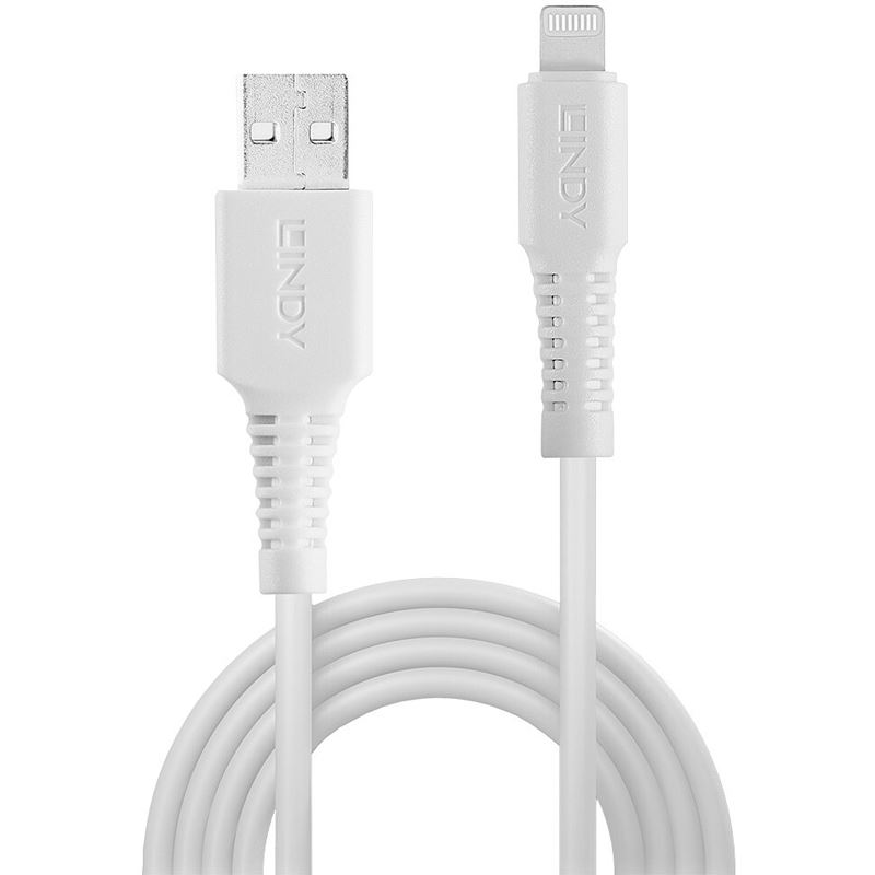 1.00m Lindy USB an Lightning Kabel weiß