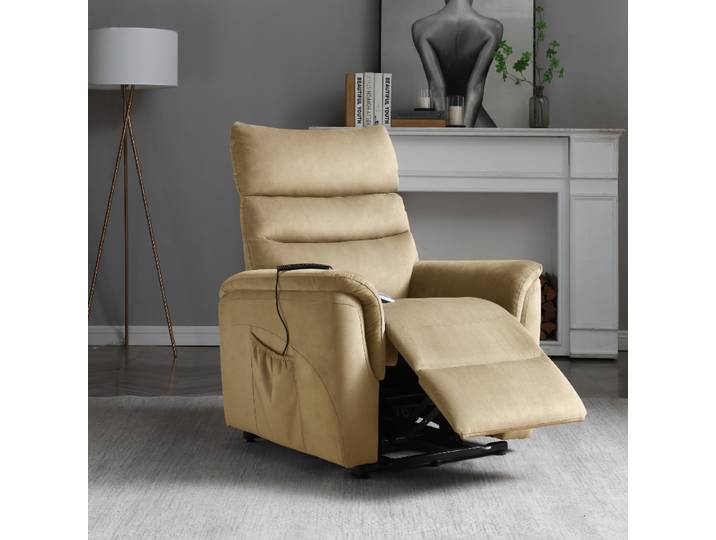 Le Remarquable - Massant-chauffant - 2 moteurs, Beige - Tissu R++