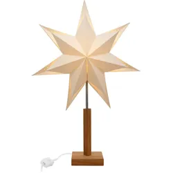 Hellum LED-Papierstern m. Holzfuß 578737