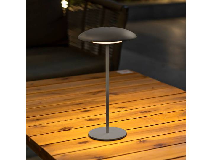 Newgarden Sardinia LED-Akkulampe IP44 anthrazit 30 Sardinia, dimmbar, schwarz, Metall, Modern