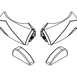 HSK Ersatzteile Wasserleistenendkappe, Weiß, E100211-22-04 E100211-22-04