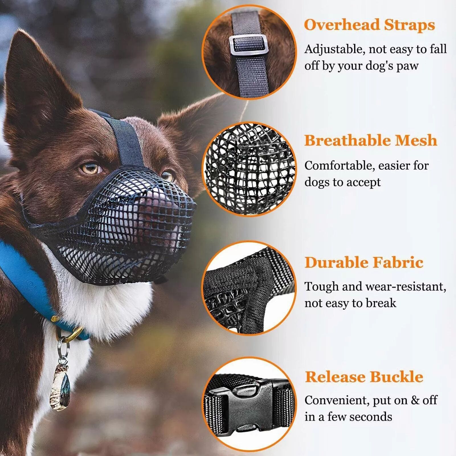 INF Muselière pour chien en nylon
